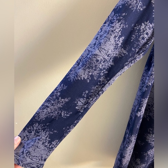 J Jill super soft tunic navy blue grey long line crewneck long sleeve Medium - Picture 4 of 6